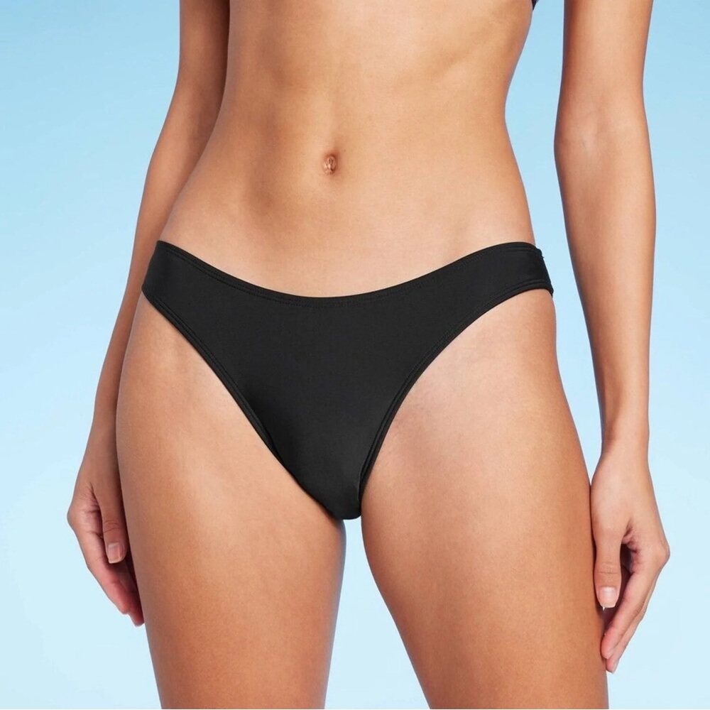 Wild Fable Black Cheeky High Waist Bikini Bottom